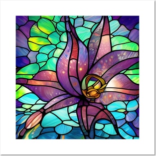 Stained Glass Lily Posters and Art